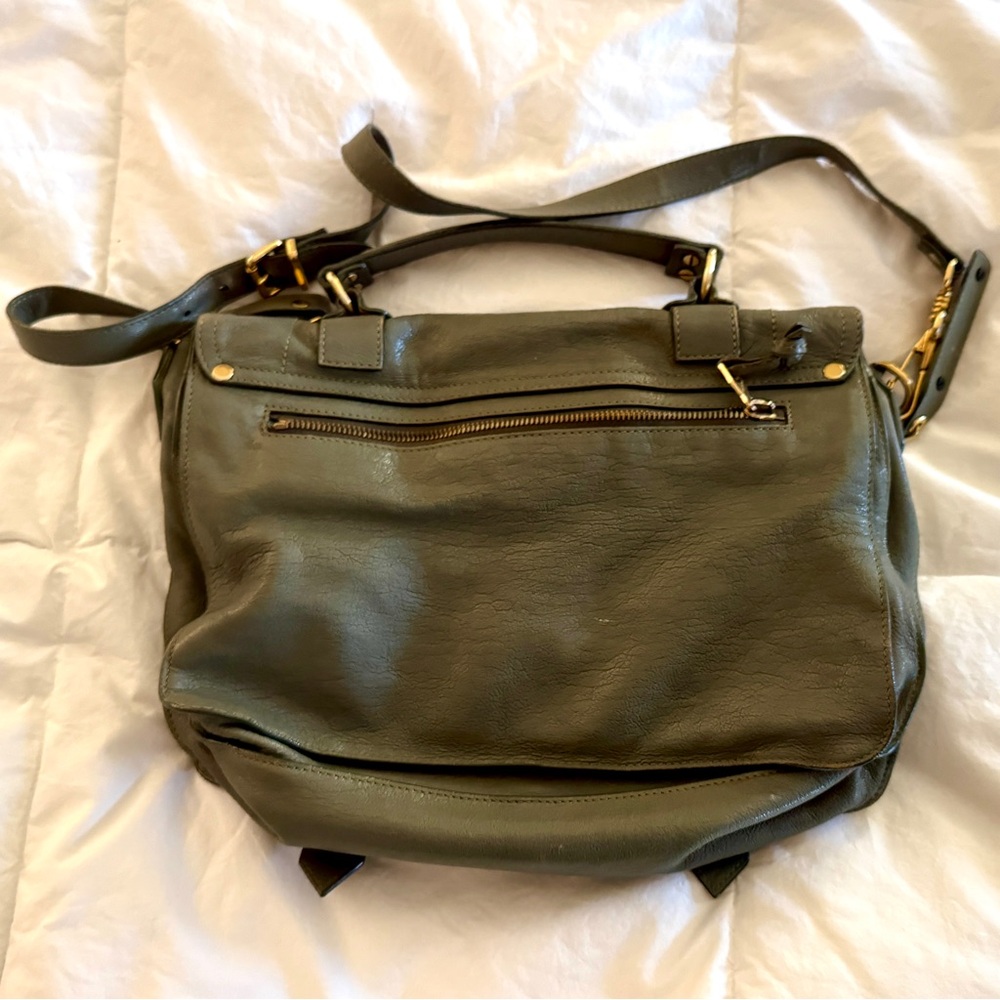 Proenza Schouler PS1 Medium Satchel – Olive Green Genuine Leather - Picture 15 of 15